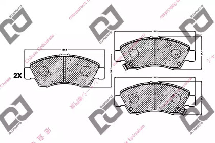 Комплект тормозных колодок DJ PARTS BP1054